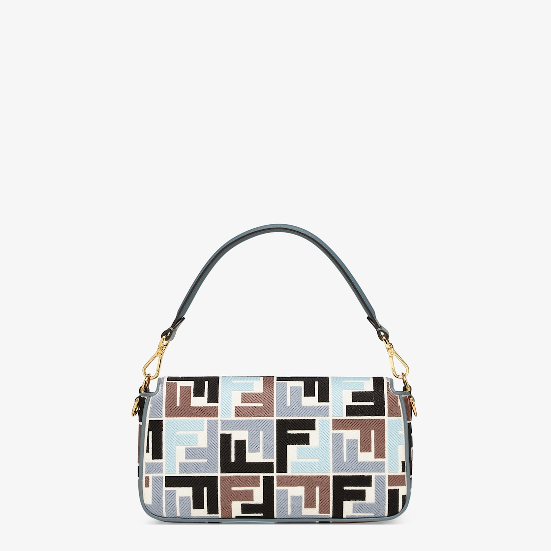 Baguette Canvas Bag With Multicolor FF Embroidery - Image 3